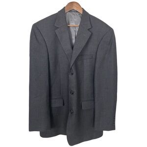 ANDREW FEZZA Italy Wool‎ Cashmere Gray Blazer Sport Jacket 42L *EXCELLENT